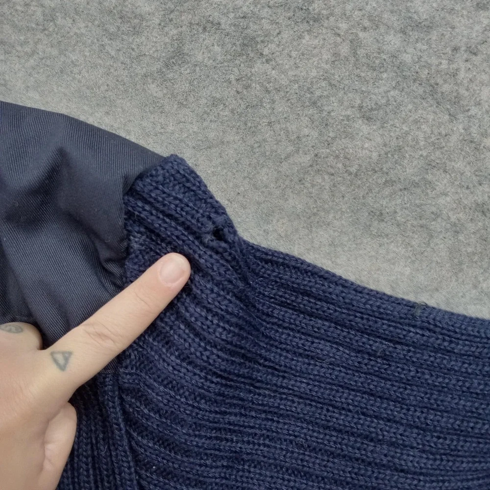 Brigade Quartermasters Sweater Mens‎ Large Blue Wool V Neck Commando England